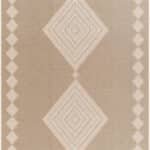 Joson Cottage Tan/Light Beige Washable Area Rug