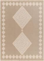 Joson Cottage Tan/Light Beige Washable Area Rug