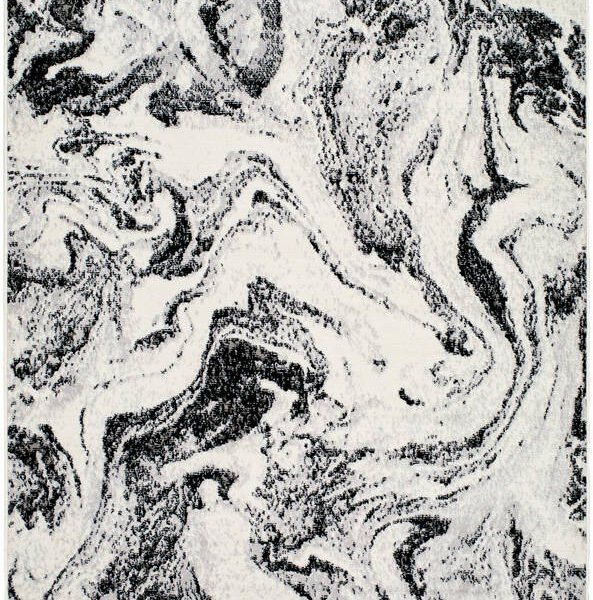 Abran Modern Black Area Rug