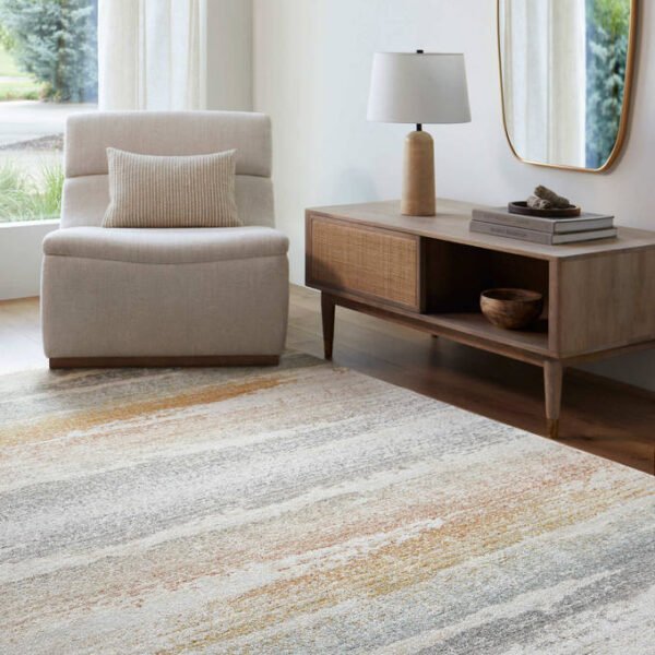 Shaleen Modern Mustard/Oatmeal Area Rug