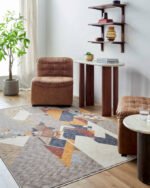 Abrahm Modern Dark Blue Area Rug