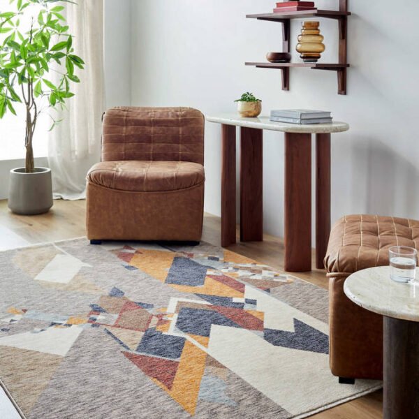 Abrahm Modern Dark Blue Area Rug