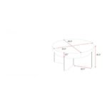 Zaynab Ivory/Brown Coffee Table - Image 4