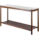 Rindy Cream/Brown Console Table
