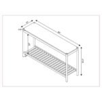 Rindy Cream/Brown Console Table - Image 3