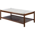 Marcelina Cream/Brown Coffee Table