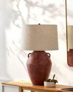 Kabir Global Red/Wheat Table Lamp - Image 2