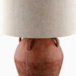 Kabir Global Red/Wheat Table Lamp