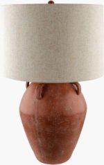 Kabir Global Red/Wheat Table Lamp