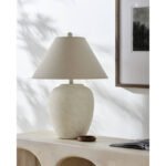 Sopheak Traditional White Table Lamp - Image 3