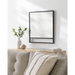 Aldric Rustic Black Wall Mirror - Image 3