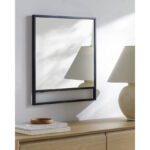 Aldric Rustic Black Wall Mirror - Image 4