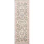 Tayce Traditional Medium Green Washable Area Rug - Image 2