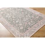 Tayce Traditional Medium Green Washable Area Rug - Image 4