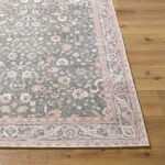 Tayce Traditional Medium Green Washable Area Rug - Image 6