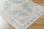 Special Traditional Dark Green Washable Area Rug - Image 7