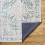 Special Traditional Dark Green Washable Area Rug - Image 2
