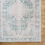 Special Traditional Dark Green Washable Area Rug - Image 4