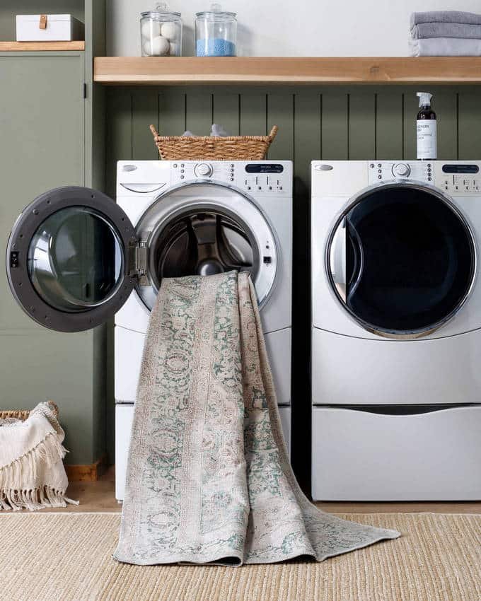 AAAC1538-styleshot_201_d6c26c35-31dd-405c-99af-18321d97d436-1 Special Traditional Dark Green Washable Area Rug - Image 1