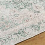 Special Traditional Dark Green Washable Area Rug - Image 3
