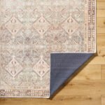 Shalini Traditional Dark Brown Washable Area Rug - Image 3