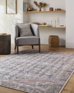 Amberlie Traditional Dark Brown Washable Area Rug - Image 2