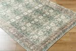 Meddo Traditional Dark Green Washable Area Rug - Image 7