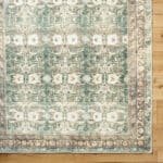Meddo Traditional Dark Green Washable Area Rug - Image 3