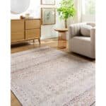 Kyna Traditional Light Brown Washable Area Rug - Image 8