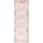 Candise Traditional Dusty Pink Washable Area Rug - Image 2