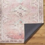 Candise Traditional Dusty Pink Washable Area Rug - Image 5