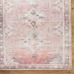 Candise Traditional Dusty Pink Washable Area Rug - Image 7