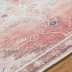Candise Traditional Dusty Pink Washable Area Rug - Image 9