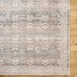Trivia Traditional Dark Brown Washable Area Rug - Image 5