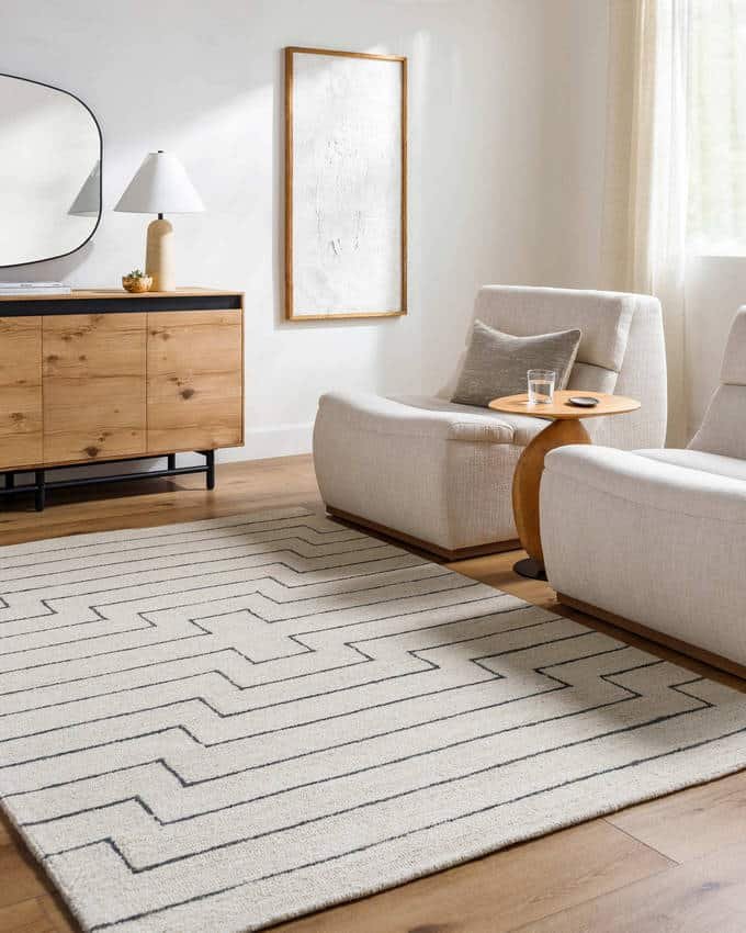 AAAC1607-576-roomscene_201-1 Julene Global Light Beige Area Rug - Image 1
