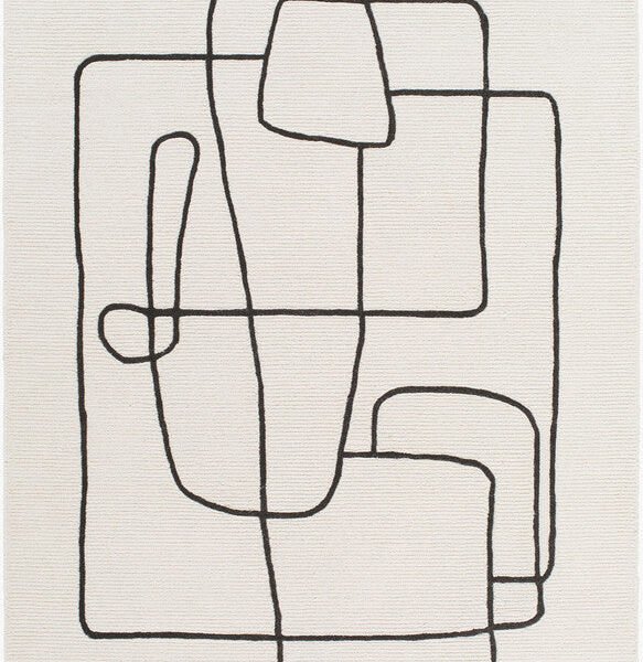 Uzoamaka Modern Ivory Area Rug