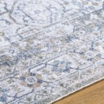 Taron Traditional Metallic - Silver Washable Area Rug - Image 7