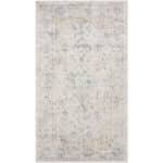 Maurita Traditional Light Silver Washable Area Rug - Image 2