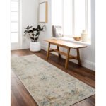 Maurita Traditional Light Silver Washable Area Rug