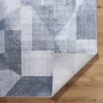 Terrell Modern Slate Blue Washable Area Rug - Image 4