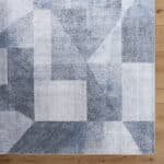 Terrell Modern Slate Blue Washable Area Rug - Image 6