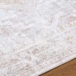 Heure Traditional Light Silver Washable Area Rug - Image 4