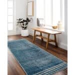 Elk Falls Modern Slate Blue Washable Area Rug - Image 2