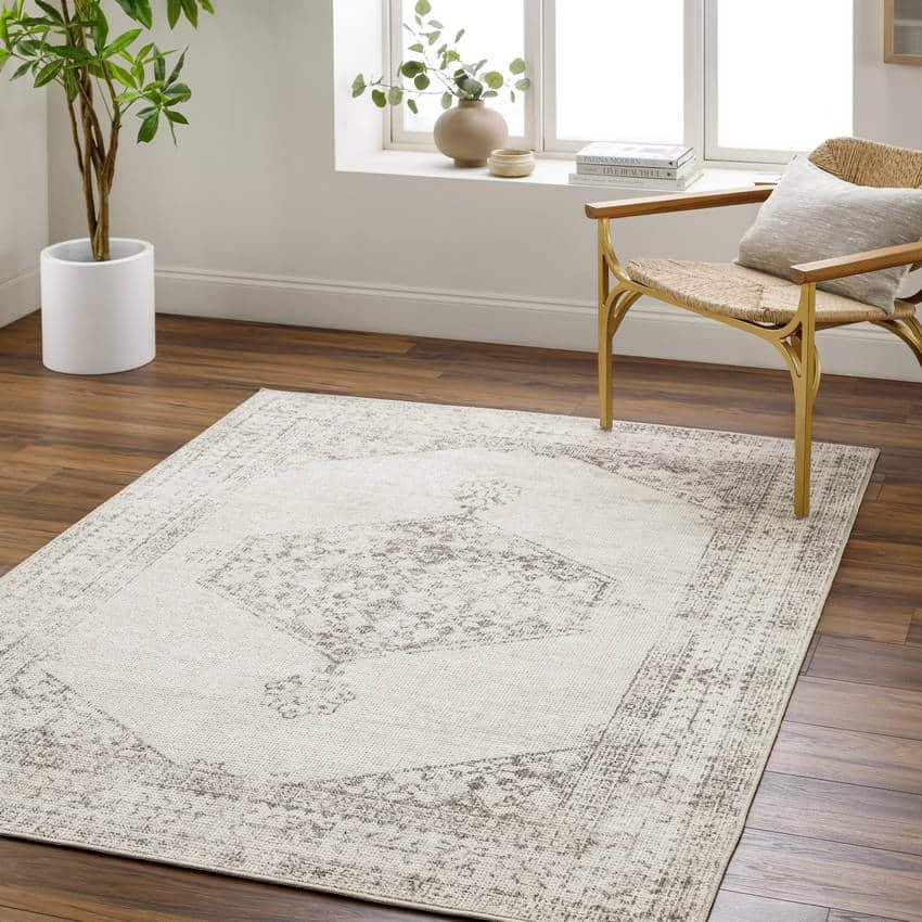 AAAC1835-roomscene_201-1 Olympic Traditional Tan/Cream Area Rug - Our PNW Home x Livabliss - Image 1