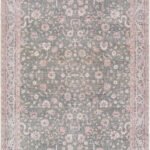 Jacqueleen Traditional Emerald Washable Area Rug