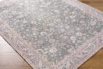 Jacqueleen Traditional Emerald Washable Area Rug - Image 6