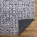 Sahra Traditional Brown/Blue Washable Area Rug - Image 8
