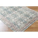 Marqus Traditional Emerald/Light Silver Washable Area Rug - Image 4