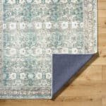 Marqus Traditional Emerald/Light Silver Washable Area Rug - Image 4