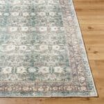 Marqus Traditional Emerald/Light Silver Washable Area Rug - Image 6